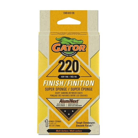 GATOR Premium Super Sanding Sponge, 220 Grit