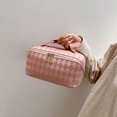 thumbnail image 4 of Estuche de maquillaje para mujer Cuero de PU portátil con divisores/manija/cremallera para hombres/mujeres, 4 of 8
