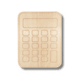 thumbnail image 2 of Unfinished Wood Etched Calculator Shape 16" / 1/8", 2 of 2