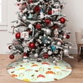 thumbnail image 5 of Rateoe Mushroom Bee Print Christmas Tree Skirt 30" for Xmas Holiday New Year Party Circle Tree Mat Ornaments Decoration, 5 of 7