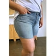 thumbnail image 3 of Judy Blue Full Size High Waist Raw Hem Denim Casual Jean Shorts Style #: 15251 - Rosa Apparel, 3 of 11