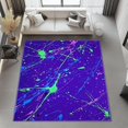 thumbnail image 4 of Area Rugs 7 X 8 ft Rug for Living Room Soft Non Slip Rug Low Pile Abstract Ink Art Creative Style Printed Area Rugs Bedroom Farmhouse Dining Room, Home Decor Indoor Purple Green, 4 of 7