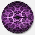 thumbnail image 1 of DesignArt Abstract purple thorn flower Large Wall Clock, 1 of 2
