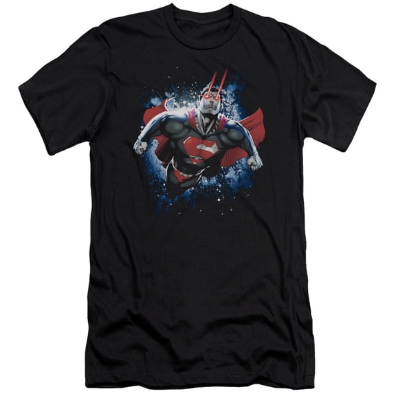 Superman Stardust Adult 30/1 T-Shirt Black