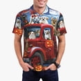 thumbnail image 1 of Bingfone Halloween Pets Pumpkins for Men's Button-down POLO Shirts, Quick-drying Shirts and T-shirts for Summer, Suitable for Vacation and Business-4X-Large, 1 of 6
