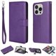 thumbnail image 1 of KT Leather Series-3 For iPhone 16 Pro Case PU Leather 2 in 1 Wallet Phone Cover Magnetic Detachable, 1 of 5