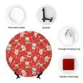 thumbnail image 4 of Wukai Japanese Maneki Cats Print Decorative Plate for Display,Bone China Decorative Plate, Ceramic Dinner Plate with Stand, Vertical Ceramic Plate-6in, 4 of 6