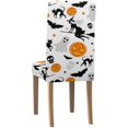 thumbnail image 2 of KXMDXA Halloween Pumpkin Cat Witch Stretch Chair Cover Protector Seat Slipcover for Dining Room Hotel Wedding Party Set of 1, 2 of 5