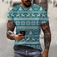 thumbnail image 1 of Rave Party Hip Hop hombres Navidad Elk Santa Claus 3d Hd impreso camiseta moda tendencia cuello redondo suelta calle fiesta ropa 6xl, 1 of 4