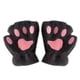 thumbnail image 1 of Sonducket Gato felpa garra guante novedad Halloween toalla medio cubierto mujeres mitones guantes sin dedos guantes y mitones café oscuro Sonducket PS13236-02, 1 of 6