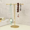 thumbnail image 3 of Becaristey Bracelet T-Bar Rack Jewelry Hard Iron Display Stand Single Layer Wristband Chain Support Multifunction Organizer, 3 of 6