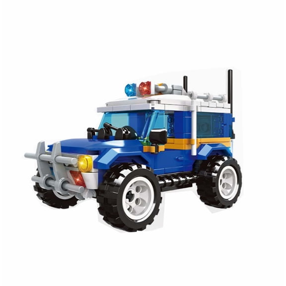 GZBricker Vehicle City Police Truck Car Building Set Compatible with Lego Model for Adults