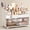 White, variant on HBlife Makeup Organizer for Vanity with Brush Holder, Large Bathroom Countertop Cosmetic Organizer, All White