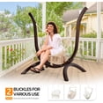 thumbnail image 2 of ONCLOUD Hammock Chair Stand Only, Heavy Duty Wooden Hammock Stand for Various Hammock Chairs, Solid Wood Swing Stand for Patio, Garden, Yard, 2 of 7