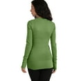 thumbnail image 3 of J. METHOD Women's Snap Button Cardigan Long Sleeve Knit Ribbed Sweater NEWJ181 Kiwi 2X, 3 of 5