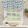 thumbnail image 2 of 2 Pack Valances for Window, Tropical Plants Short Curtains for Kitchen Bedroom Living Room, Summer Farmhouse Vintage Blue Camels Rod Pocket Small Window Treatment Valance Drapes 42 x 12 Inch, 2 of 8