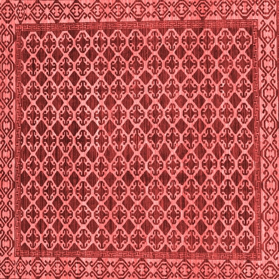 Ahgly Company Indoor Square Southwestern Red Country Area Rugs, 3' Square