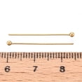 thumbnail image 3 of 304 Stainless Steel Head Pins Ion Plating(IP) Real 18K Gold Plated 25mm Head: 2mm, 3 of 3