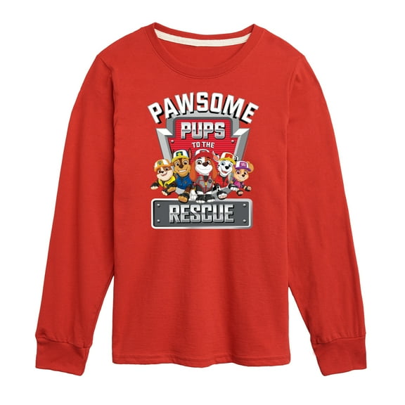 Paw Patrol - Pawsome Pups To The Rescue - Toddler And Youth Long Sleeve Graphic T-Shirt