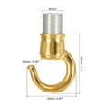 thumbnail image 2 of Uxcell Alloy Ceiling Hook 22mmx28mm for Ceiling Pendant Light Plate Electrophoretic Gold, 2 of 5