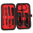 thumbnail image 1 of Set de manicura, kit de pedicura, cortaúñas, kit de aseo profesional, herramientas para uñas con lujoso estuche de viaje para hombres y mujeres, 1 of 5