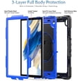 thumbnail image 7 of JINRAN JINRAN Case for Samsung Galaxy Tab A8 10.5 inch 2022 SM-X200/ SM-X205/ SM-X207 with Screen Protector [360 Degree Rotatable Stand & Hand Strap] Pen Holder Shoulder Strap for Tab A8 10.5, 7 of 7
