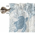 thumbnail image 5 of Kitchen Curtains Set, Blue Grey Coastal Kitchen Curtains and Valances Set, Sea Turtle Nautical Coral Summer Beach Rod Pocket Tier Curtains 24 Inch Length for Cafe/Bedroom Windows, 5 of 6