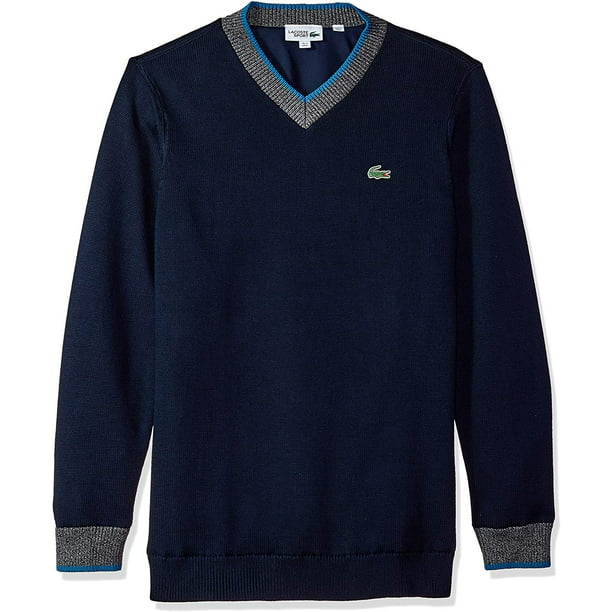 Lacoste Sweaters - Mens Sweater Big & Tall V-Neck Ribbed-Knit 3XL ...