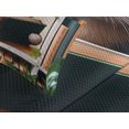 thumbnail image 4 of Ambesonne Cat Quilted Bedspread Set 3 Pcs, Botanical Cozy Concept Bookworm, Queen Size, Green Paprika Beige, 4 of 5
