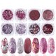 thumbnail image 1 of Brillo de lentejuelas para decoración de uñas, 8 cajas/juego de escamas de uñas rosadas de oro rosa, purpurina de uñas mezclada colorida para diseño de uñas, arte de uñas con purpu, 1 of 5