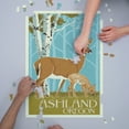 thumbnail image 3 of Ashland, Oregon, Deer and Fawn, Letterpress (1000 Piece Puzzle, Size 19x27, Challenging Jigsaw Puzzle for Adults and Family, Made in USA), 3 of 4