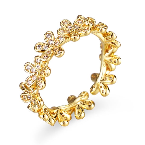 Anillo De Plata S925 Para Mujer/Diamantes De Oro De 18 Quilates/Joyería Boda