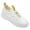 White, variant on CMR CHAMARIPA Height Increasing Trainers Knit Elevator Sports Shoes Lightweight Men Taller Shoes Gray / Orange 6CM / 2.36 Inches