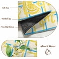 thumbnail image 6 of Watercolor Lemons Area Rugs 2.7'x5', Washable Small Throw Rugs for Kitchen Bedroom, Summer Blue Yellow Checkered Geo Indoor Outdoor Rug Non-Slip Low Pile Carpet Runner Reversible Floor Mats, 6 of 8