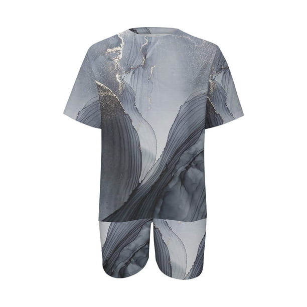 Fankiway Women Fashion Round Neck Blouse Short Sleeve tops Shorts