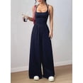 thumbnail image 5 of Women'S Summer Jumpsuit Spaghetti Strap One-Piece Outfit Wide Leg Baggy Pants Romper M, 5 of 8