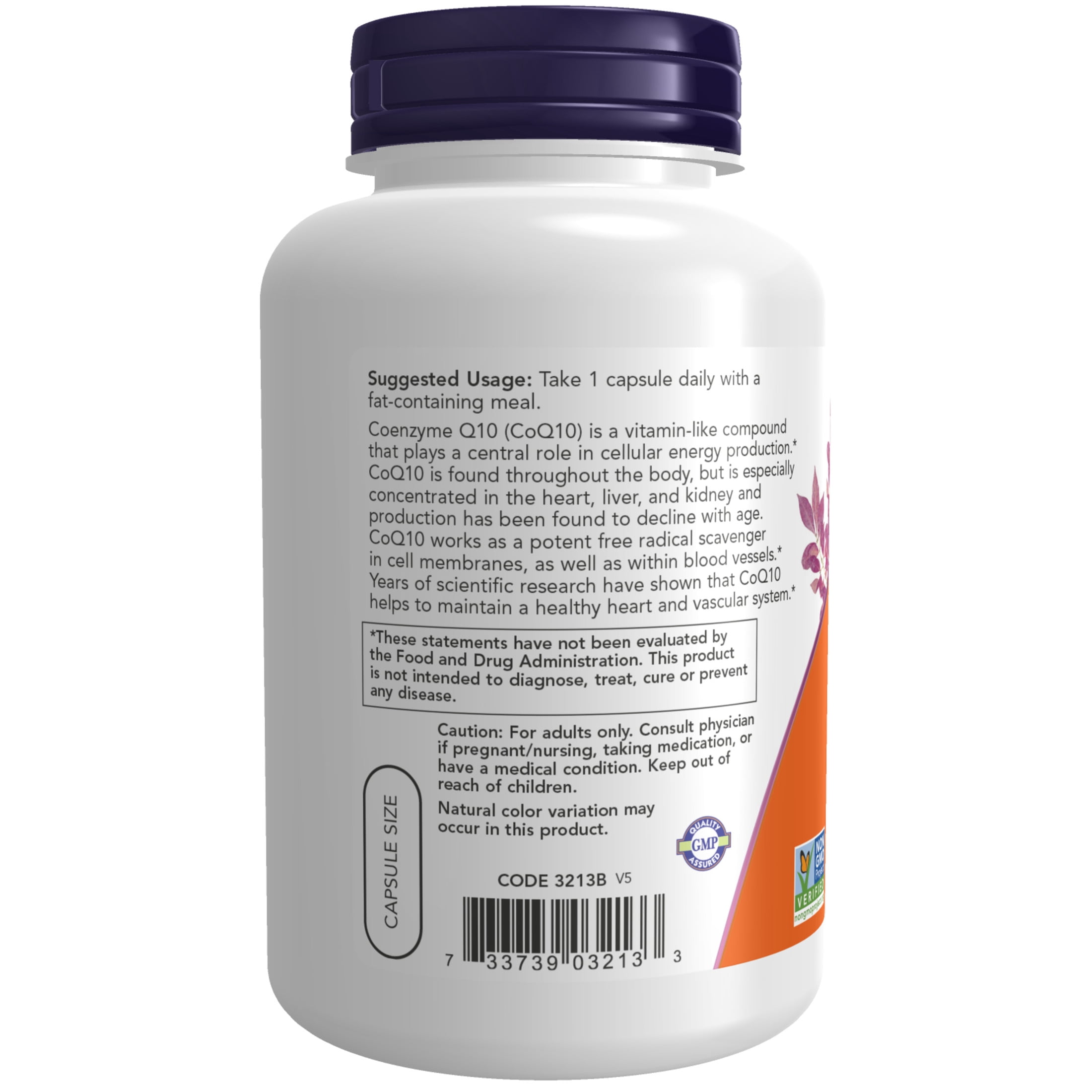 NOW Supplements, CoQ10 100 mg with Hawthorn Berry, Pharmaceutical Grade, All-Trans Form produced by Fermentation, 180 Veg Capsules