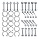thumbnail image 4 of 40 piezas de anillos de tabique de acero inoxidable de 16 g, anillos para cejas, labios y lengua, joyería para 10 mm, 4 of 9
