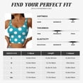 thumbnail image 5 of Balery Sky Blue And White Polka Dot Pattern Racerback Sports Bras for Women - Padded Seamless High Impact Support for Yoga Gym Workout Fitness-X-Large, 5 of 8