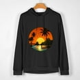 thumbnail image 2 of JEUXUS Tropical Sunset Mountains Beach Vacation Palm Trees Forest T-Shirt Long-sleeved Hoodie, 2 of 4