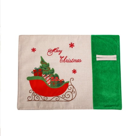 

XFLWAM Christmas Decorations Green Placemat Christmas Tree Placemat Potholder