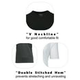 thumbnail image 3 of Men's 3-Pack Short Sleeve V-Neck Modern Fit Classic Tees (S-3XL), 3 of 5