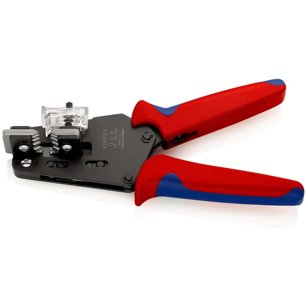 KNIPEX 12 12 10 Pinzas pelacables de precisión Con cuchillas de forma precisa Con fundas en dos componentes bruñido 195 mm