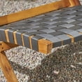 thumbnail image 6 of GDF Studio Solidago Outdoor Acacia Wood and Strapping Belt Folding Chairs, Set of 2, Brown and Gray, 6 of 7