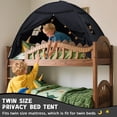 thumbnail image 5 of full Bed Tent Indoor, Bed Canopy with Star Lights & Flags, Twin Size Teepee Tents for Inside Bedroom(Black), 5 of 13