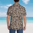 thumbnail image 4 of Fotbe Leopard Camisa Hawaiana para Hombre Unisex – Camisa Casual de Verano con Botones de Manga Corta de Algodón y Lino,XX-Large, 4 of 7