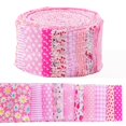 thumbnail image 1 of Acolchado GQIRIL de algodón rosa con tiras de tela, 50 unidades, 39 cm, 1 of 6