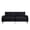 Black, variant on Modern Loveseat Sofa with Cup Holder and Storage Bag - Deep Seating Couch with Sturdy Wood Frame, Black