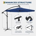 thumbnail image 4 of EastVita 10FT Offset Umbrella with Cross Base with 360-degree and Rotation Infinite Tilt for Deck Pool Garden BackyardNavy, 4 of 7