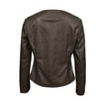 thumbnail image 6 of Yucgh Women's Casual Long-Sleeved Solid Color PU Motorcycle Leather Jacket, Edgy and Stylish Outerwear for Everyday Wear, Comfortable Fit,S, 6 of 7